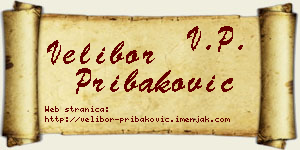 Velibor Pribaković vizit kartica